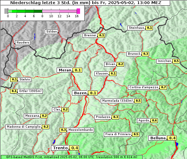 Niederschlag, 2. 5. 2025