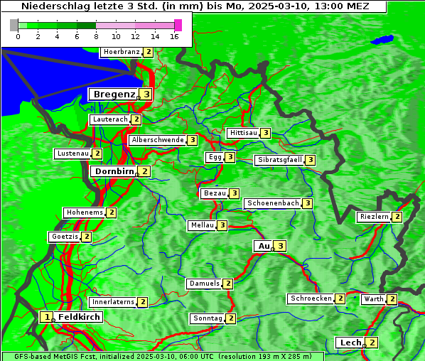 Niederschlag, 10. 3. 2025