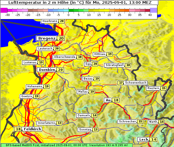 Temperatur, 1. 9. 2025