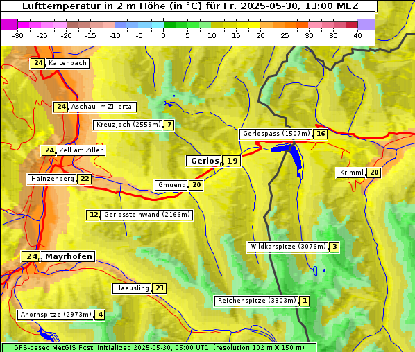 Temperatur, 30. 5. 2025