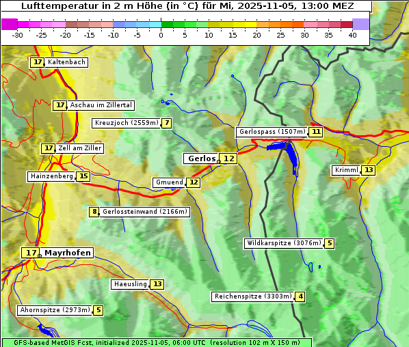 Temperatur, 5. 11. 2025