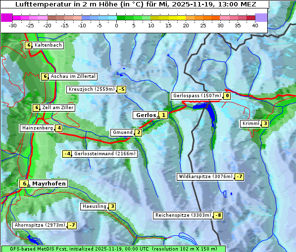 Temperatur, 19. 11. 2025
