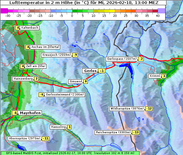 Temperatur, 18. 2. 2026