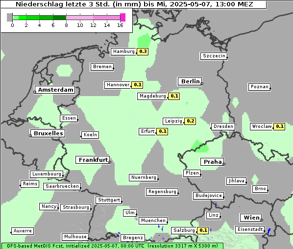 Niederschlag, 7. 5. 2025