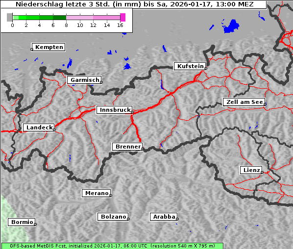 Niederschlag, 17. 1. 2026