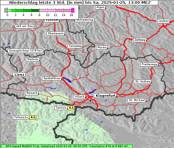 Niederschlag, 25. 1. 2025