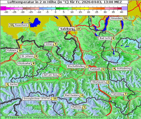 Temperatur, 3. 4. 2026
