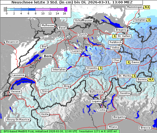 Neuschnee, 31. 3. 2026