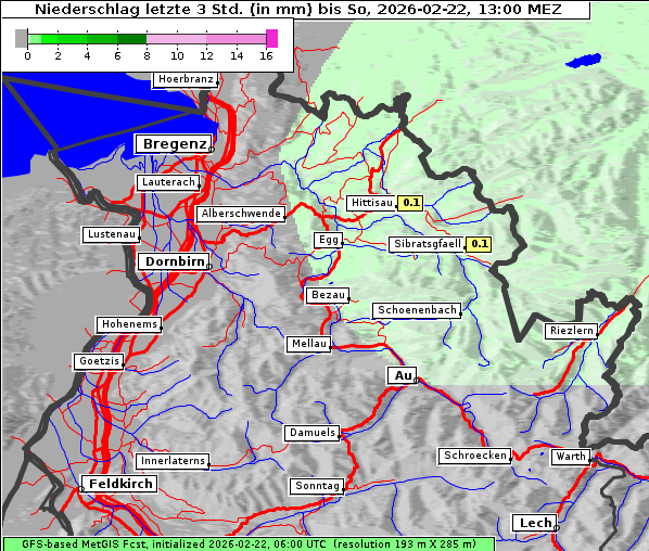 Niederschlag, 22. 2. 2026