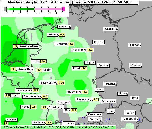 Niederschlag, 6. 12. 2025