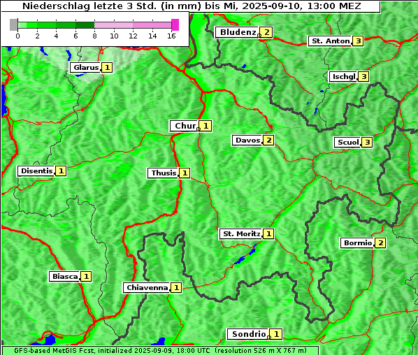 Niederschlag, 10. 9. 2025