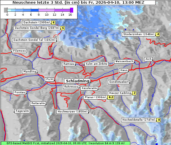 Neuschnee, 10. 4. 2026