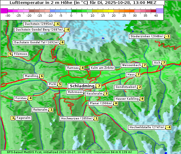 Temperatur, 28. 10. 2025