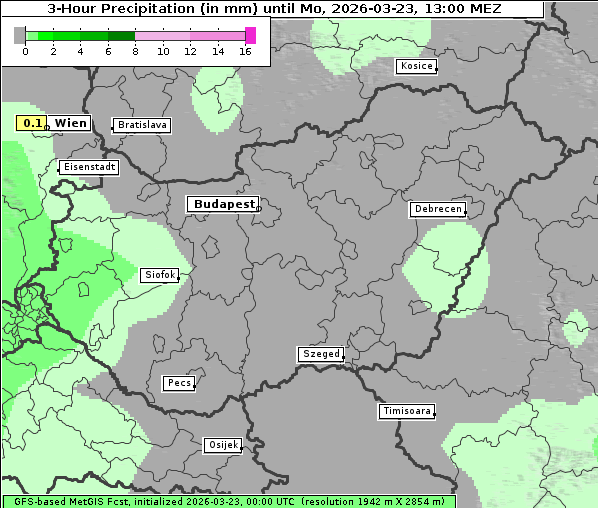 Niederschlag, 23. 3. 2026