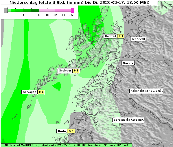 Niederschlag, 17. 2. 2026