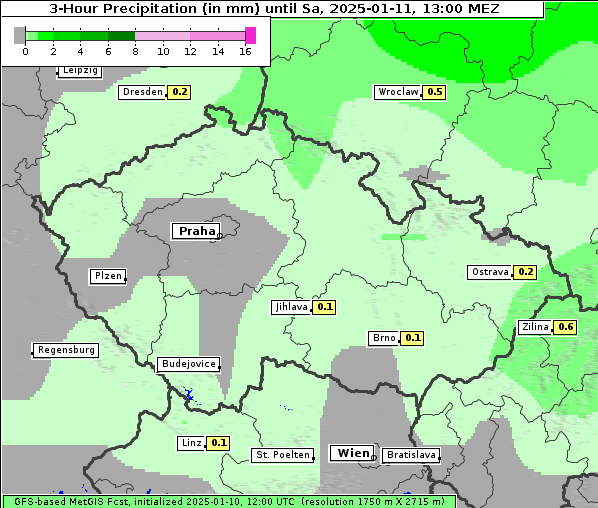 Niederschlag, 11. 1. 2025