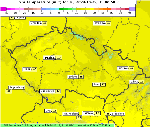 Temperatur, 29. 10. 2024