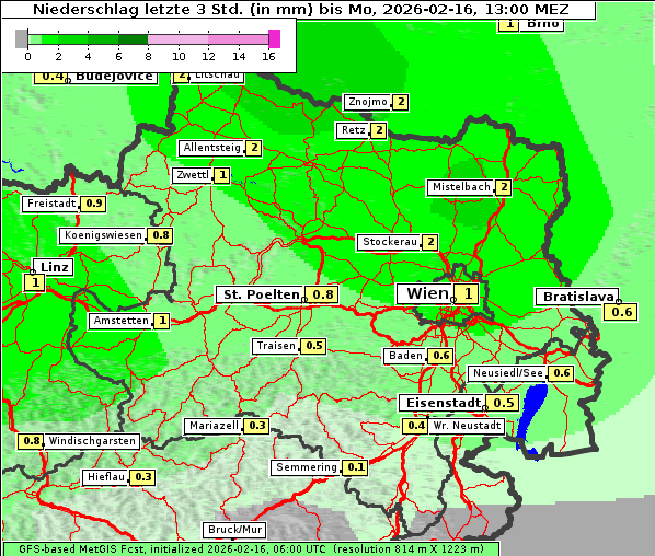 Niederschlag, 16. 2. 2026