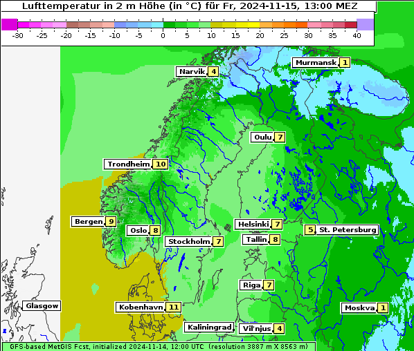 Temperatur, 15. 11. 2024