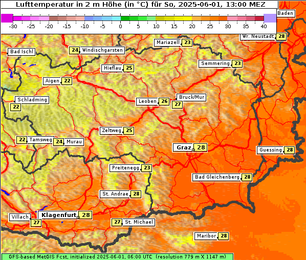 Temperatur, 1. 6. 2025