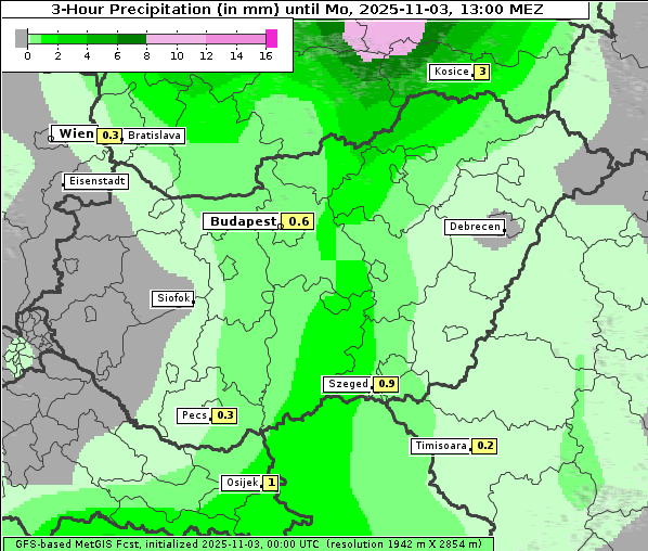 Niederschlag, 3. 11. 2025