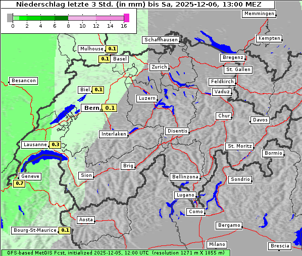 Niederschlag, 6. 12. 2025