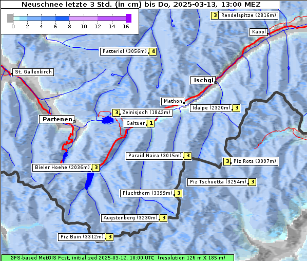 Neuschnee, 13. 3. 2025