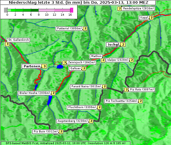 Niederschlag, 13. 3. 2025