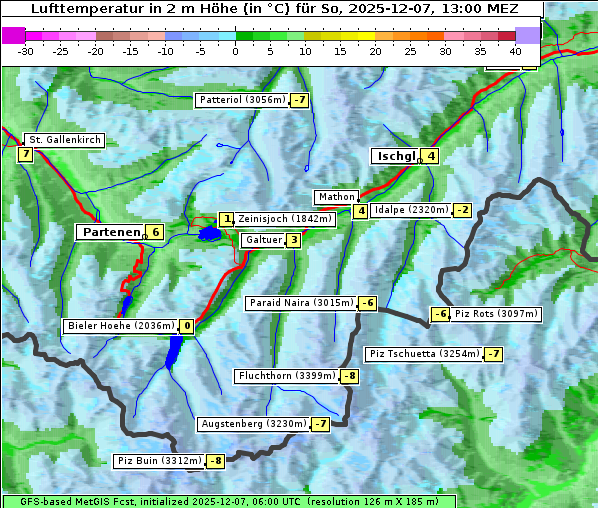 Temperatur, 7. 12. 2025