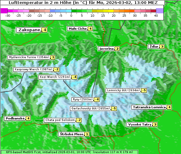 Temperatur, 2. 3. 2026