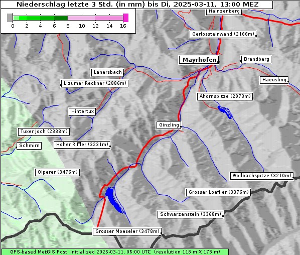 Niederschlag, 11. 3. 2025