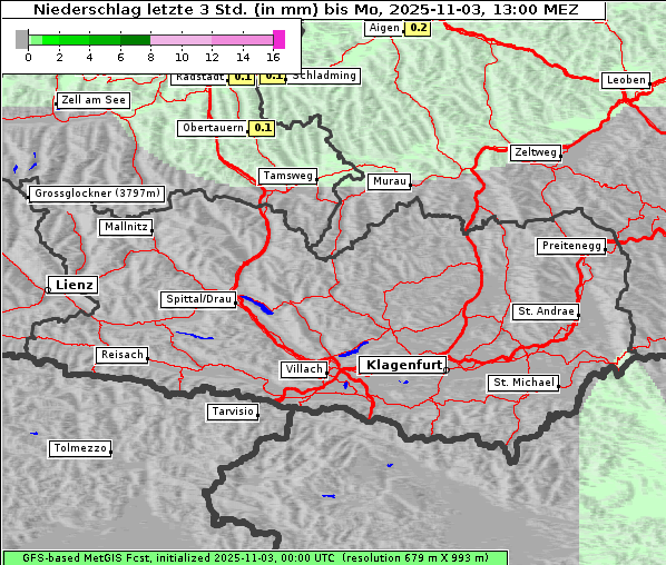 Niederschlag, 3. 11. 2025