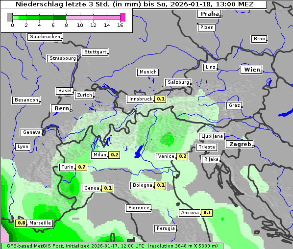 Niederschlag, 18. 1. 2026
