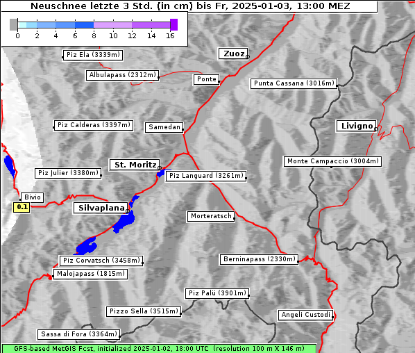 Neuschnee, 3. 1. 2025