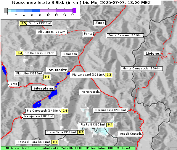 Neuschnee, 7. 7. 2025