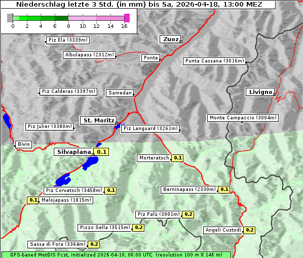 Niederschlag, 18. 4. 2026