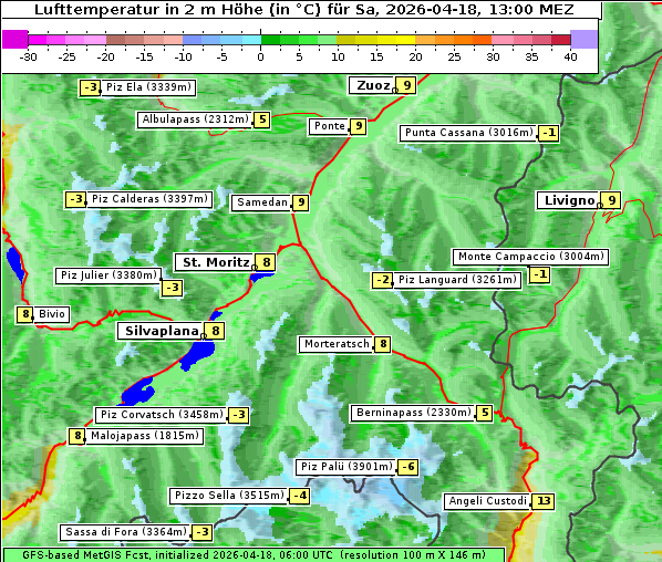 Temperatur, 18. 4. 2026