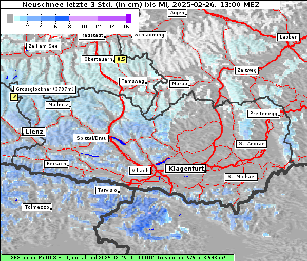 Neuschnee, 26. 2. 2025