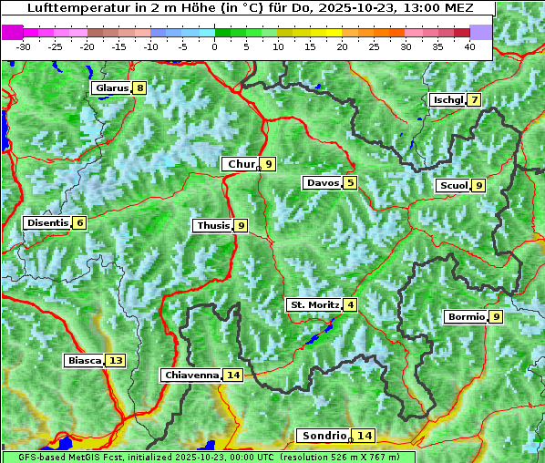Temperatur, 23. 10. 2025