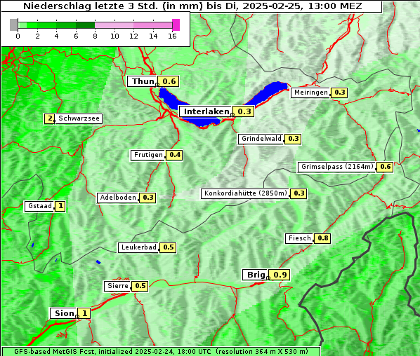 Niederschlag, 25. 2. 2025