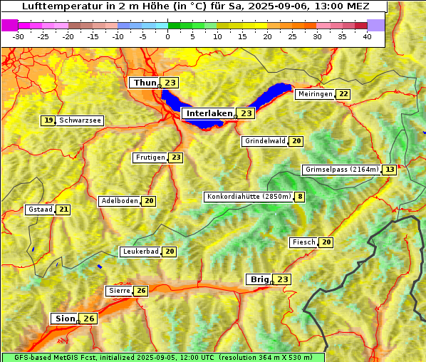 Temperatur, 6. 9. 2025
