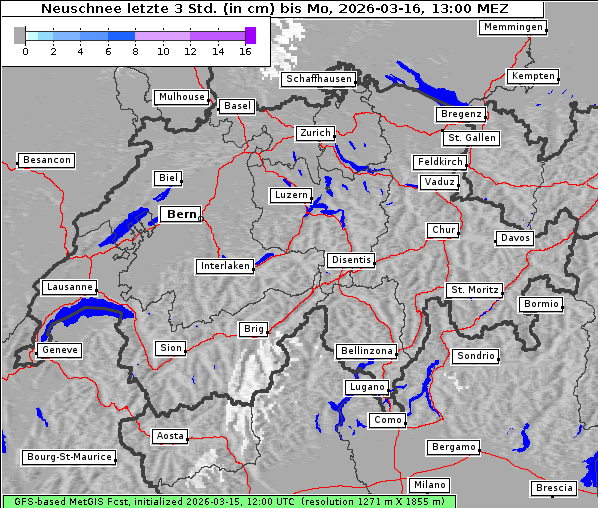 Neuschnee, 16. 3. 2026