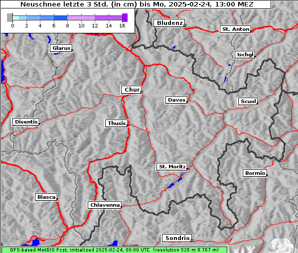 Neuschnee, 24. 2. 2025