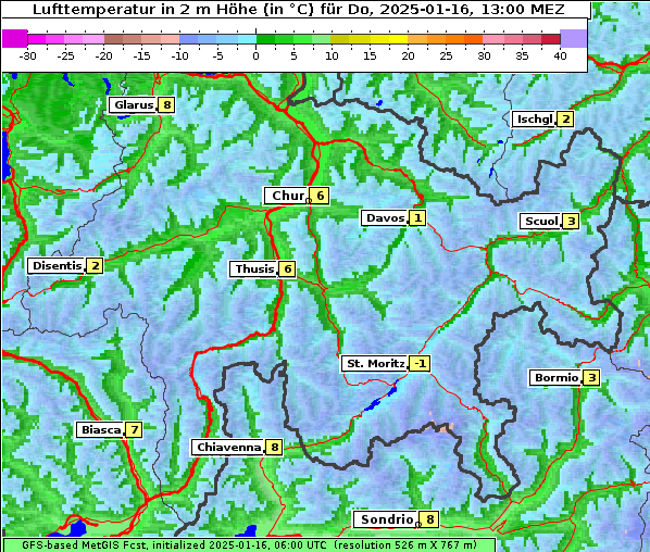 Temperatur, 16. 1. 2025