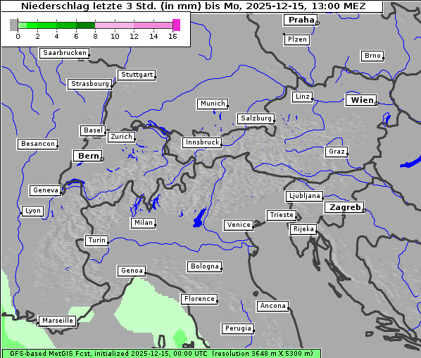 Niederschlag, 15. 12. 2025