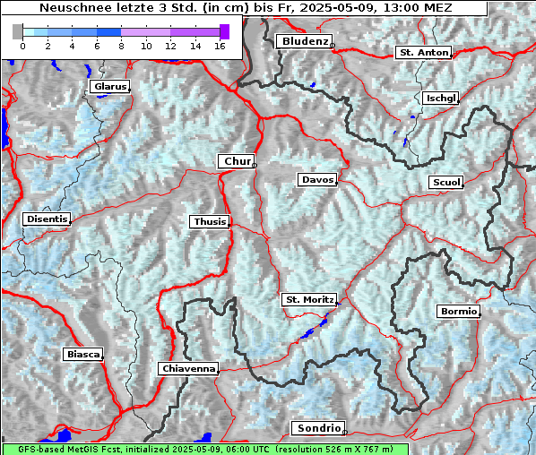 Neuschnee, 9. 5. 2025