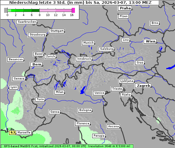 Niederschlag, 7. 3. 2026