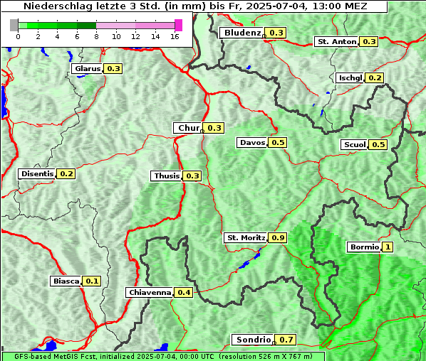Niederschlag, 4. 7. 2025