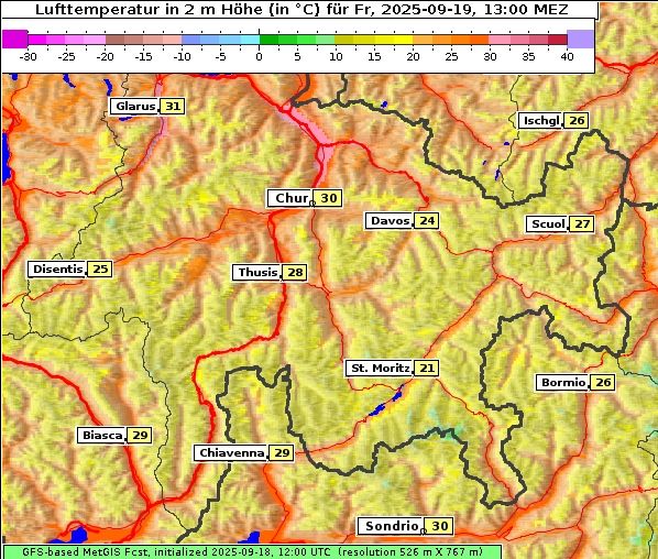 Temperatur, 19. 9. 2025