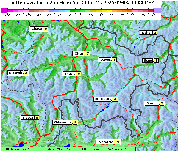 Temperatur, 3. 12. 2025